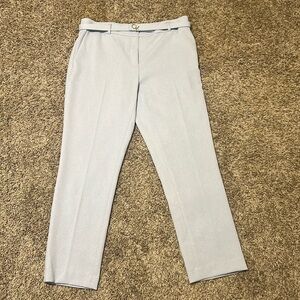 NWT Calvin Klein, size 10, Light Blue pants with belt and back pockets.